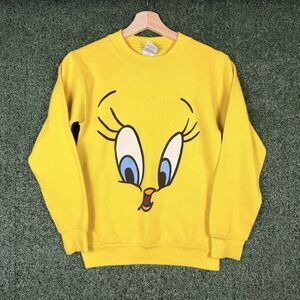 Vintage 1999 Tweety Bird Six Flags Warner Bros Pullover Sweatshirt Size L (S)